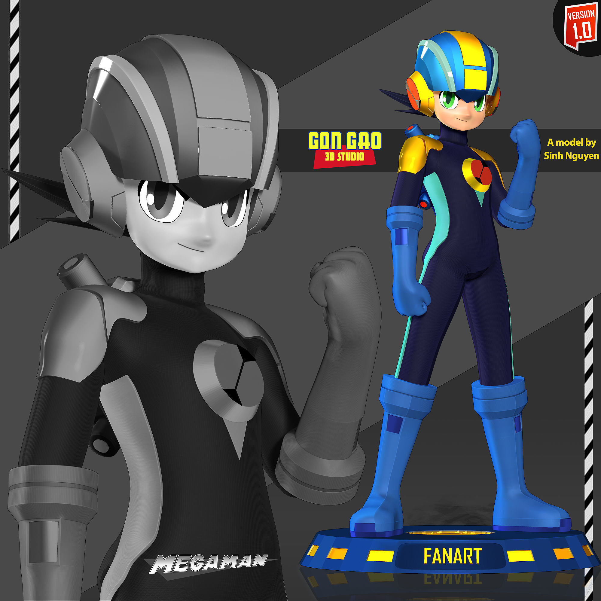 Mega Man Battle Network 3D print model_6