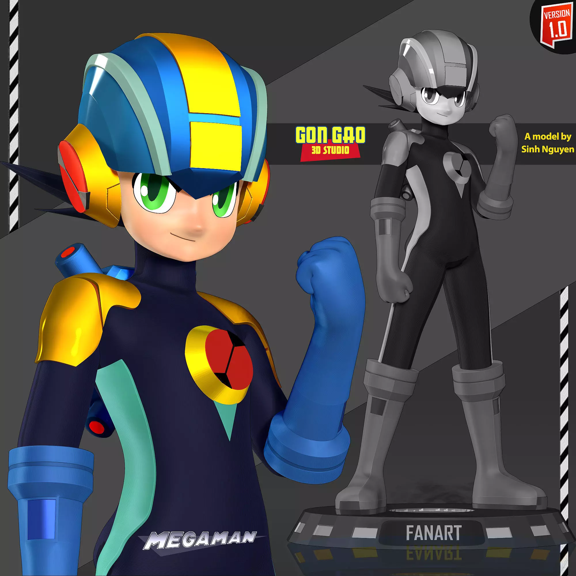 Mega Man Battle Network 3D print model_0