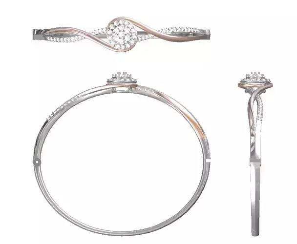 diamond flyover bangle btracelet