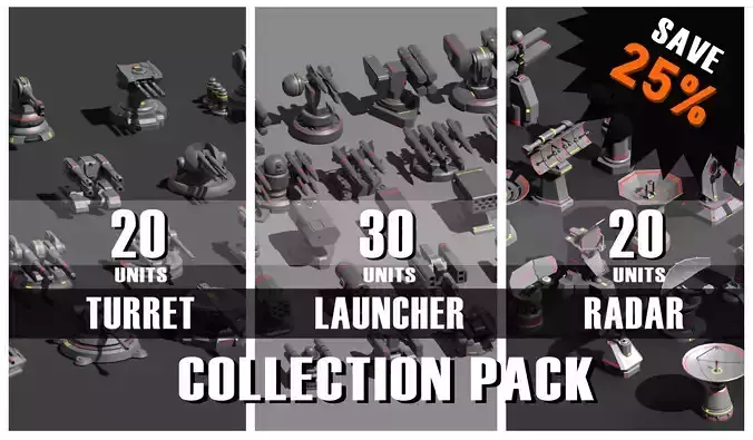 Turret - Launcher - Radar Collection Pack 
