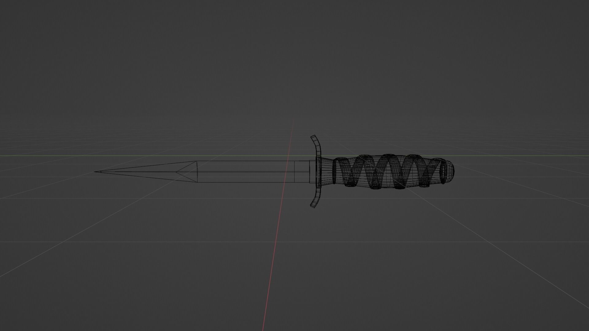 Dagger Low-poly 3D model_3