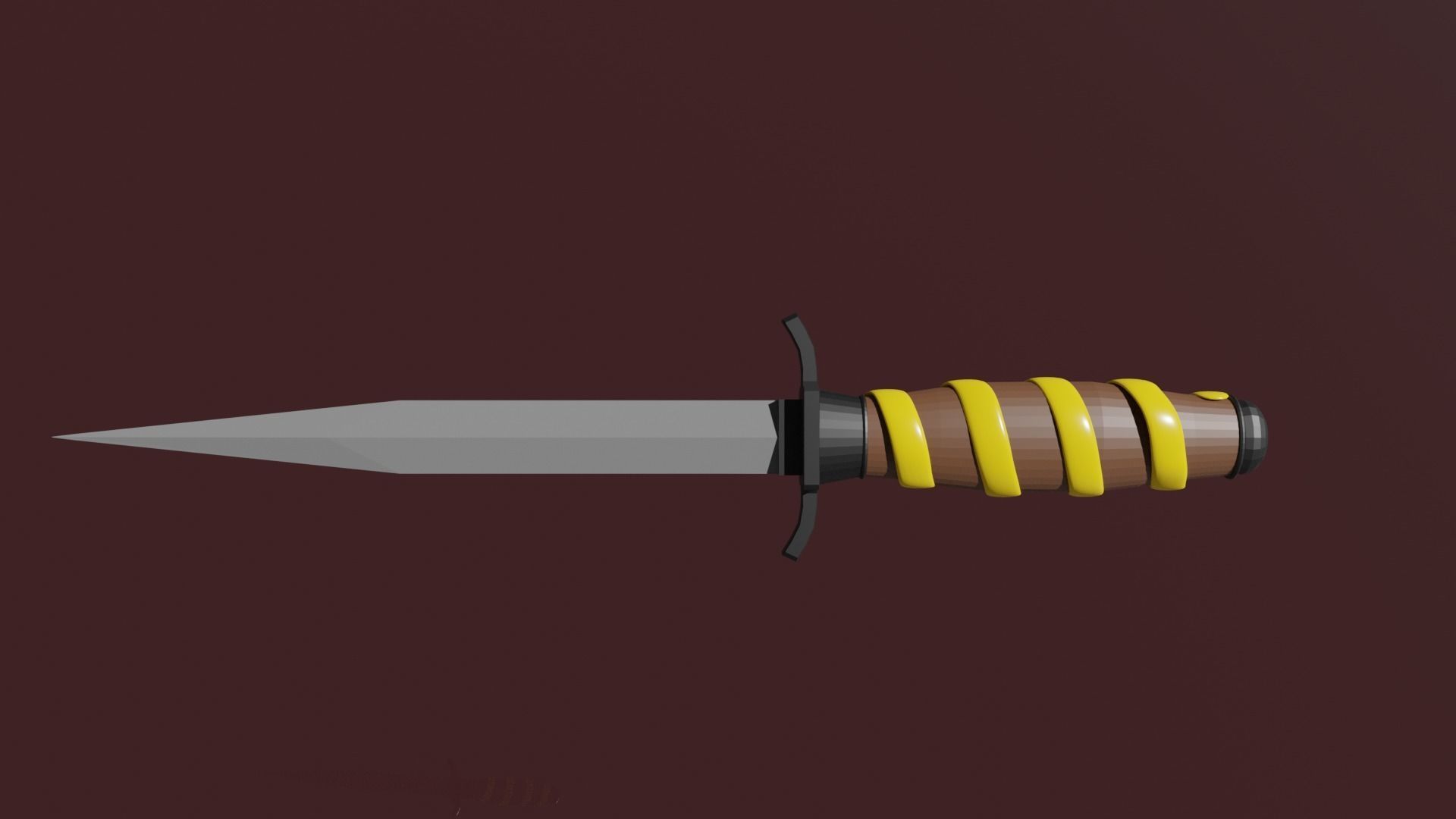 Dagger Low-poly 3D model_1