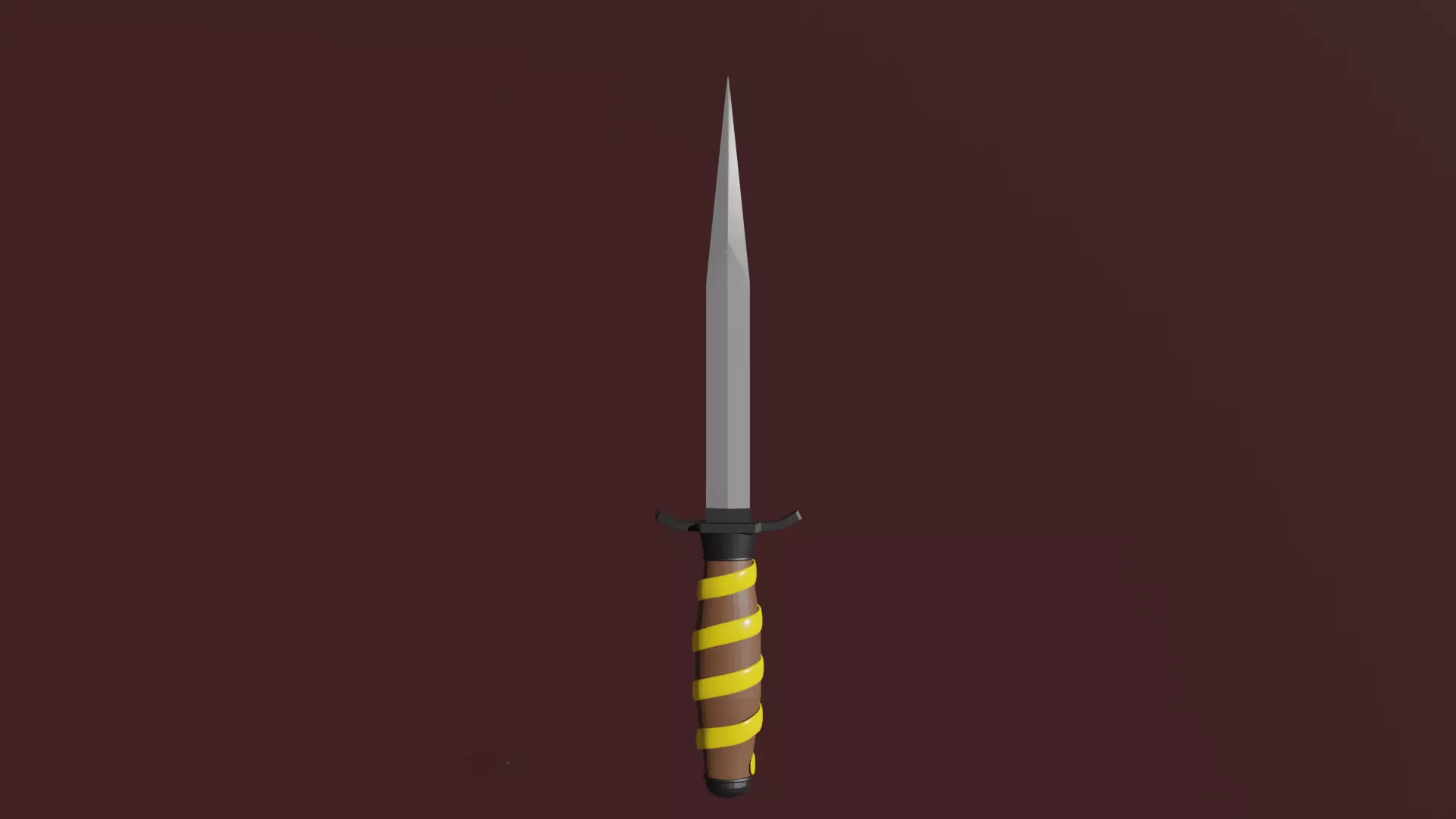 Dagger Low-poly 3D model_0