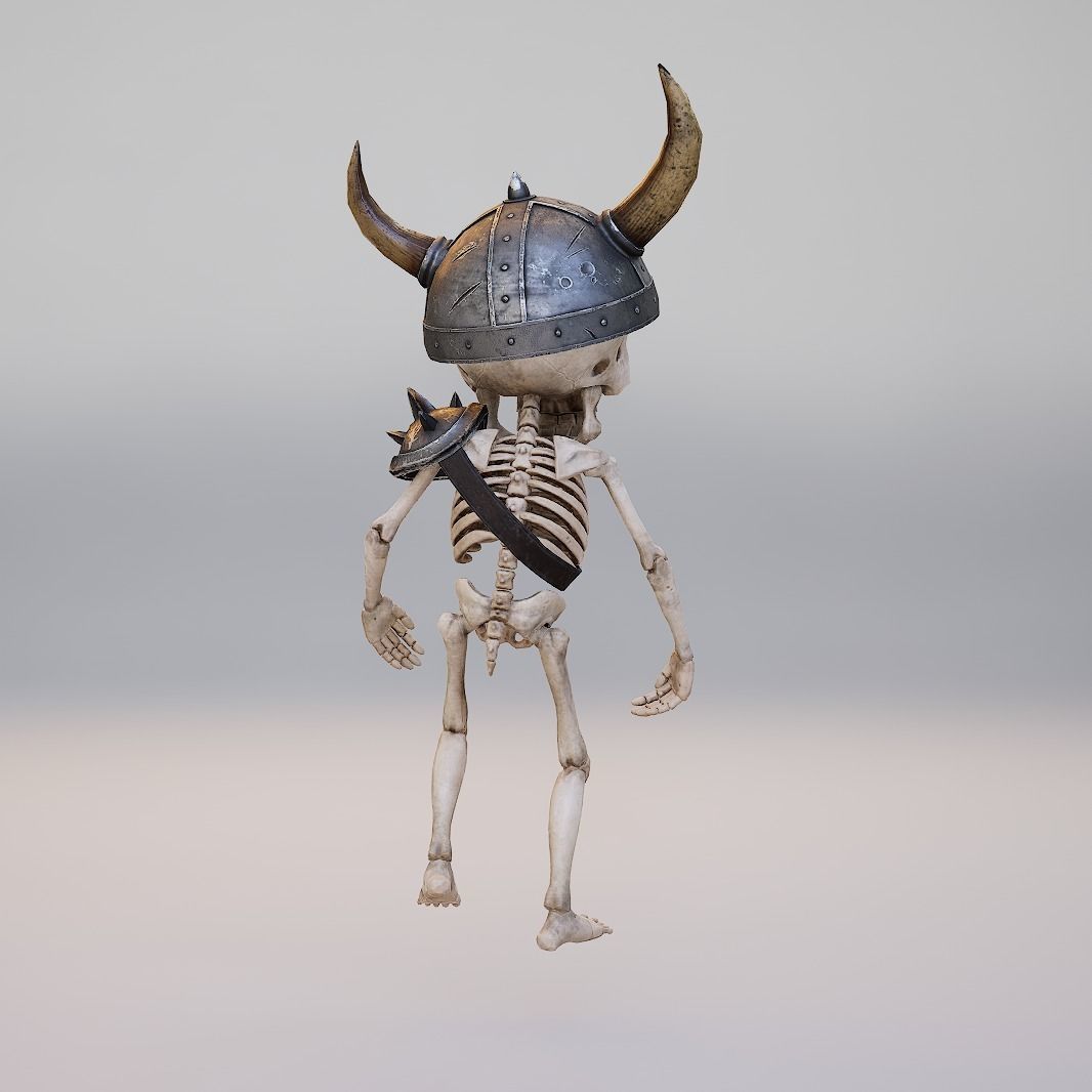 Skeleton Army Low-poly 3D model_2