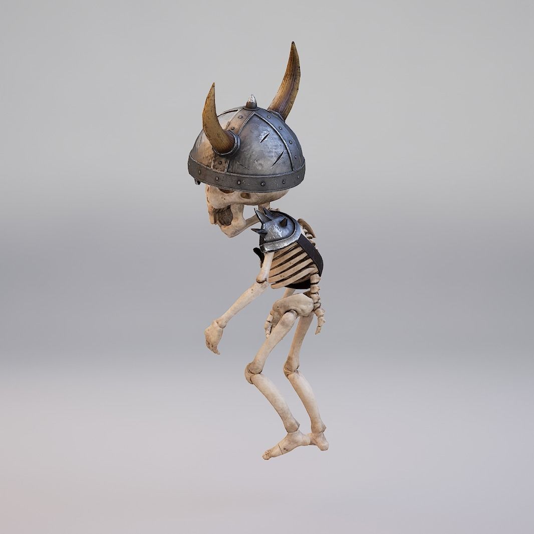 Skeleton Army Low-poly 3D model_1