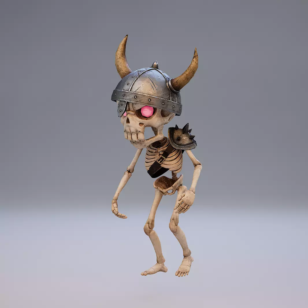 Skeleton Army Low-poly 3D model_0