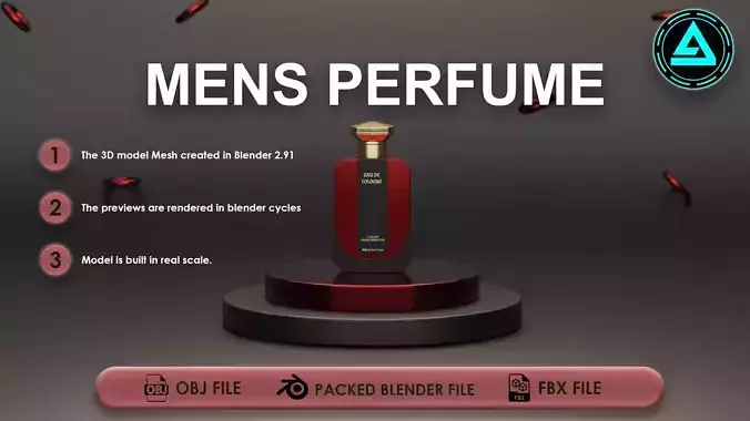 Perfume Low-poly 3D model