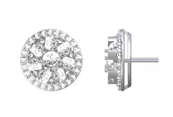 cluster stud diamond earrings