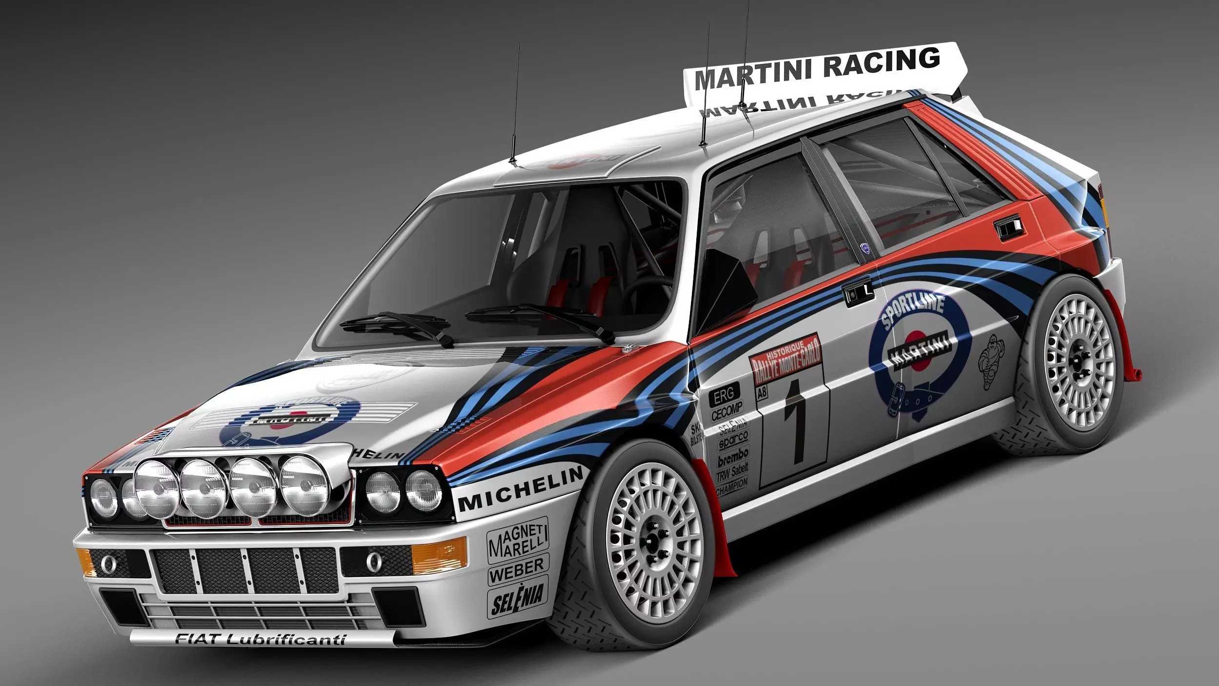Lancia Delta HF Integrale Rally 3D model_0