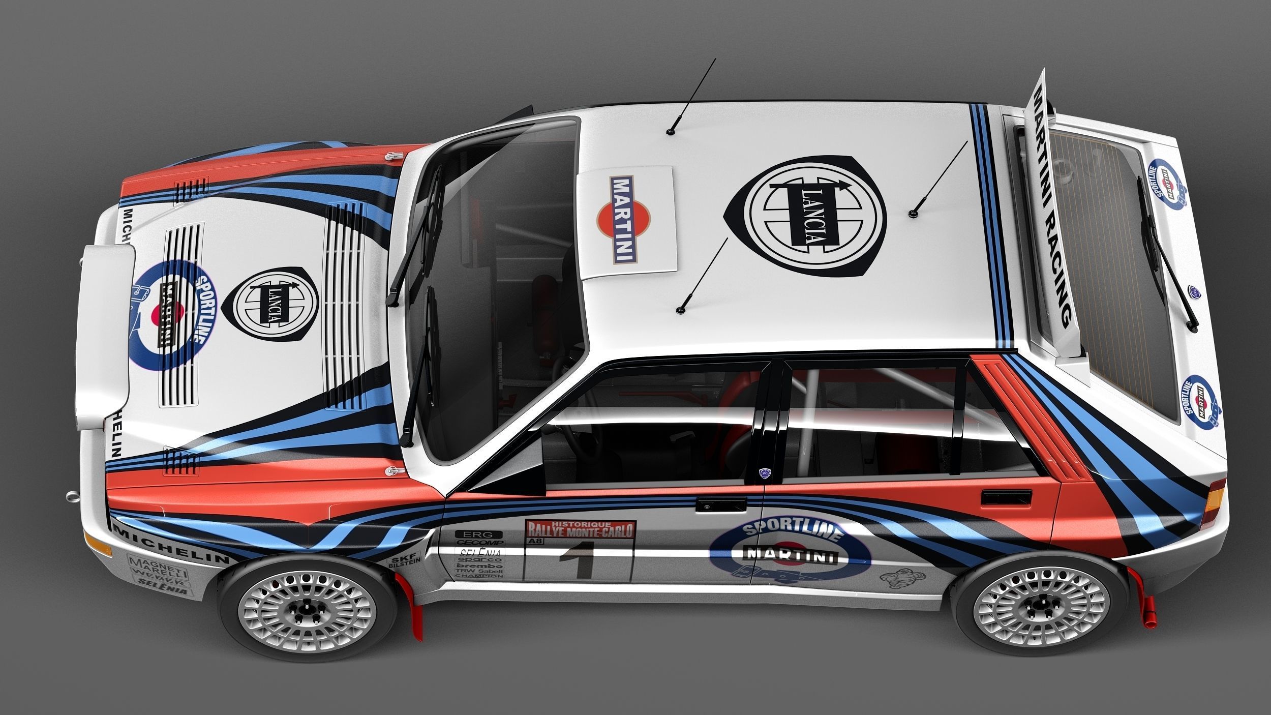 Lancia Delta HF Integrale Rally 3D model_7
