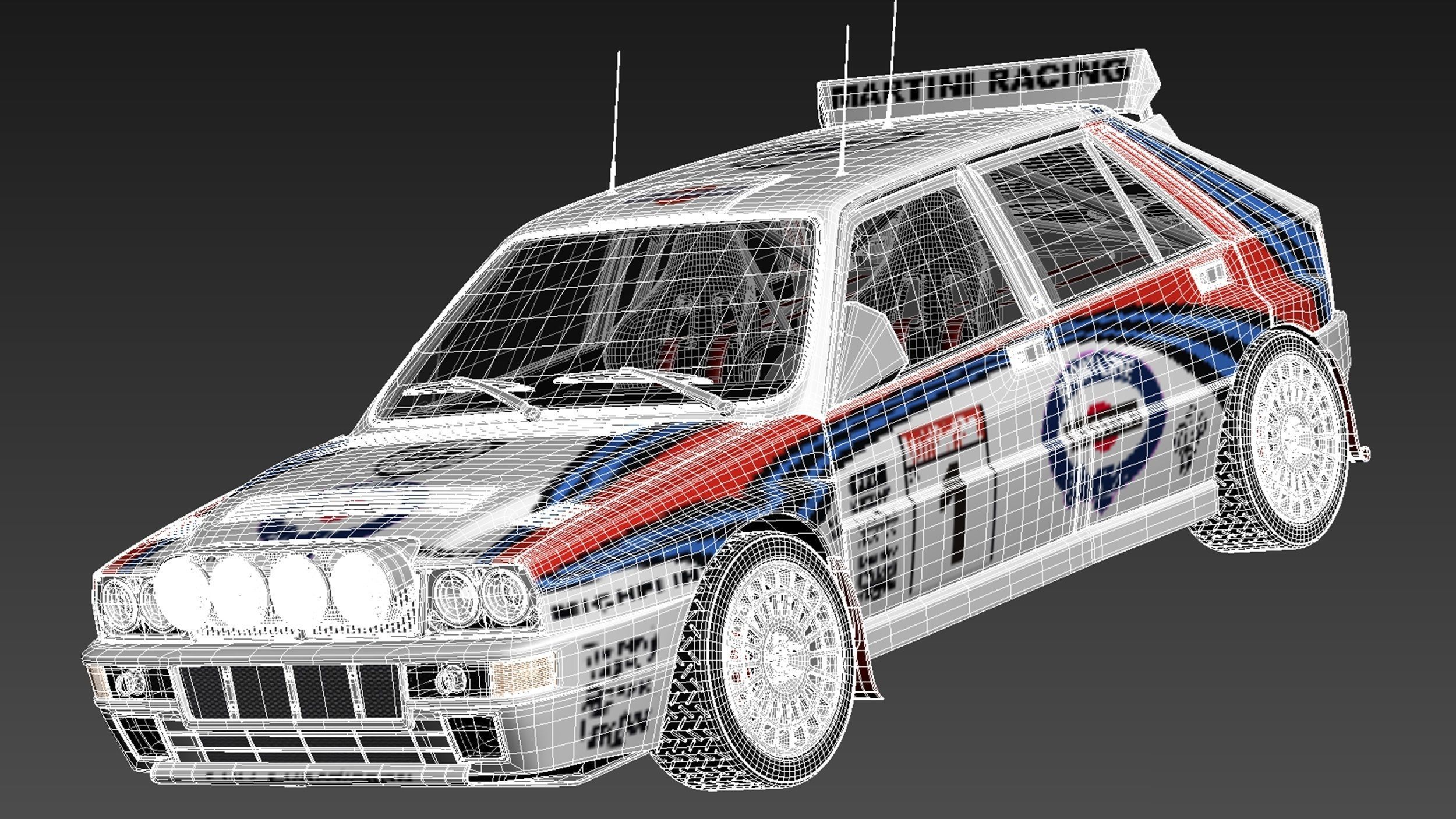 Lancia Delta HF Integrale Rally 3D model_17