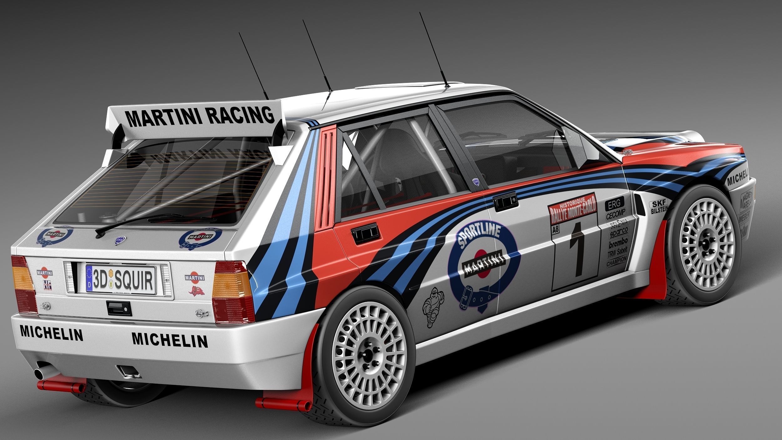Lancia Delta HF Integrale Rally 3D model_4