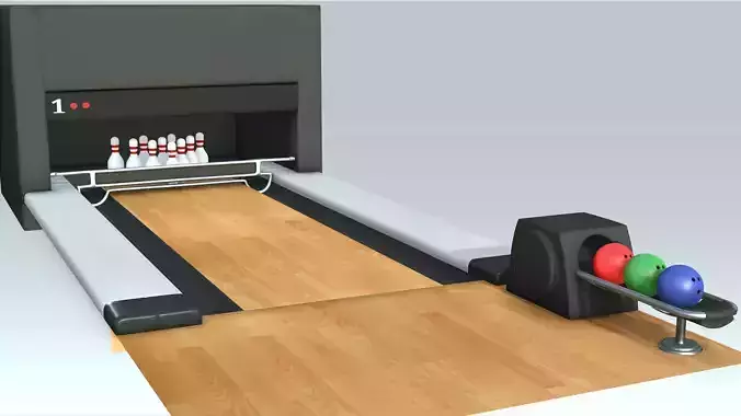 Bowling Low-poly 3D model