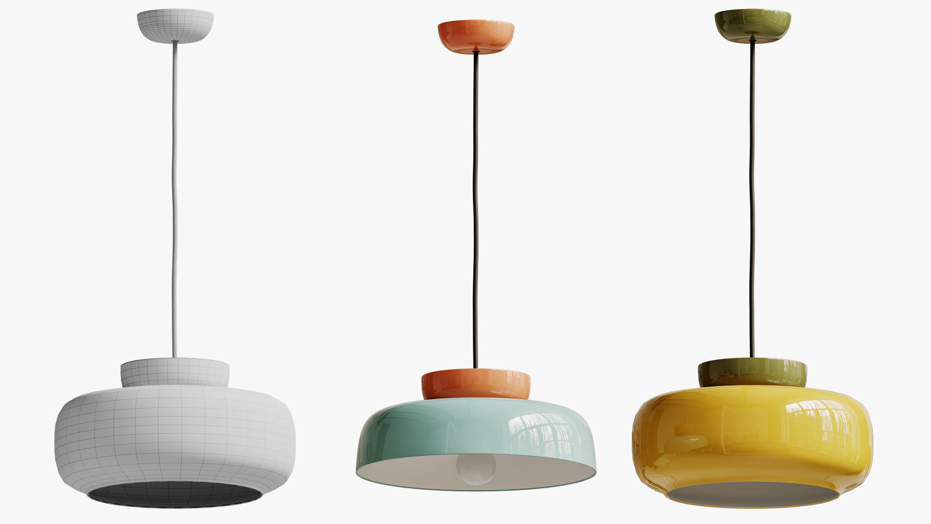 Maracana Pendant Light 3D model_5