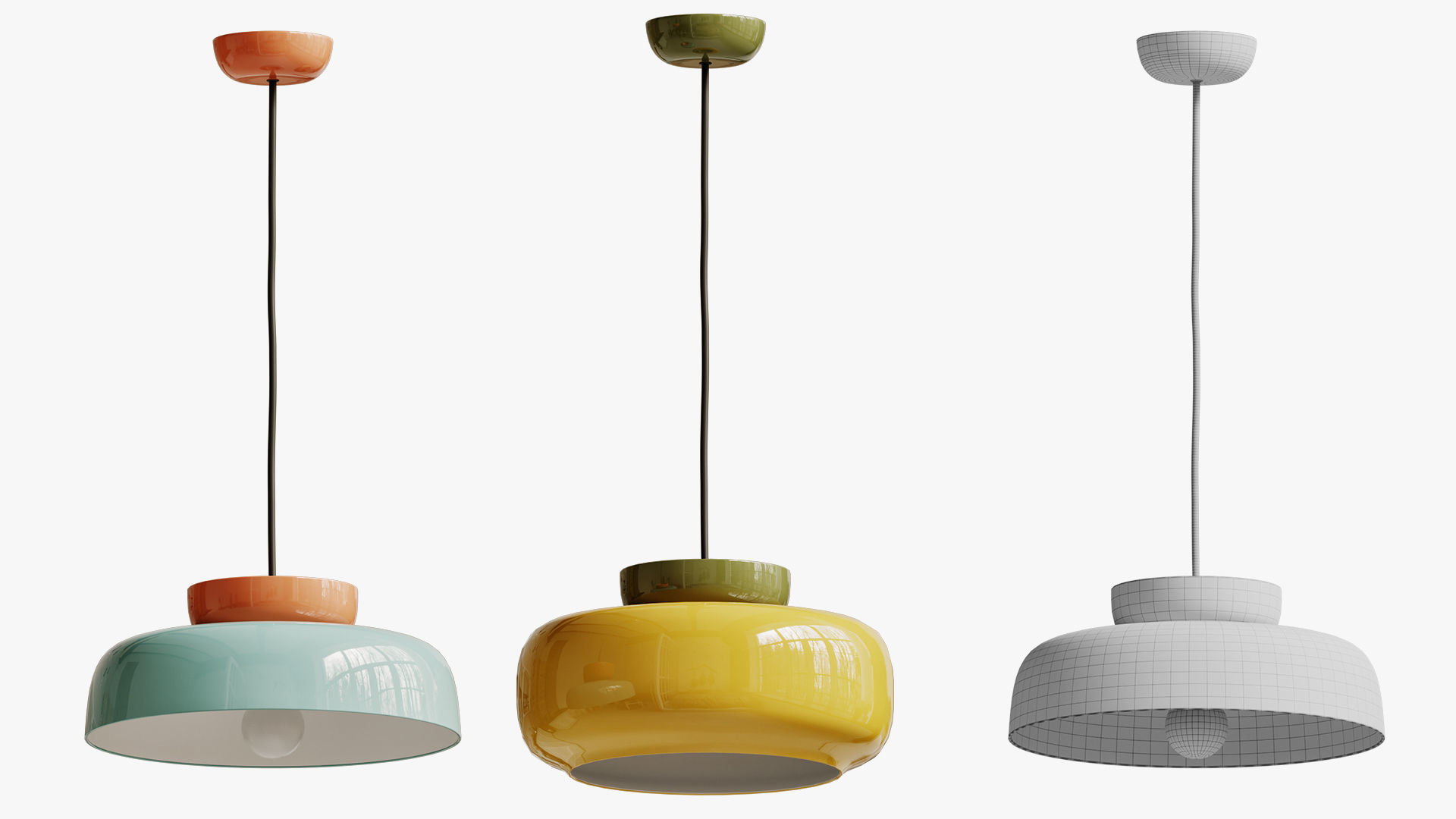 Maracana Pendant Light 3D model_4