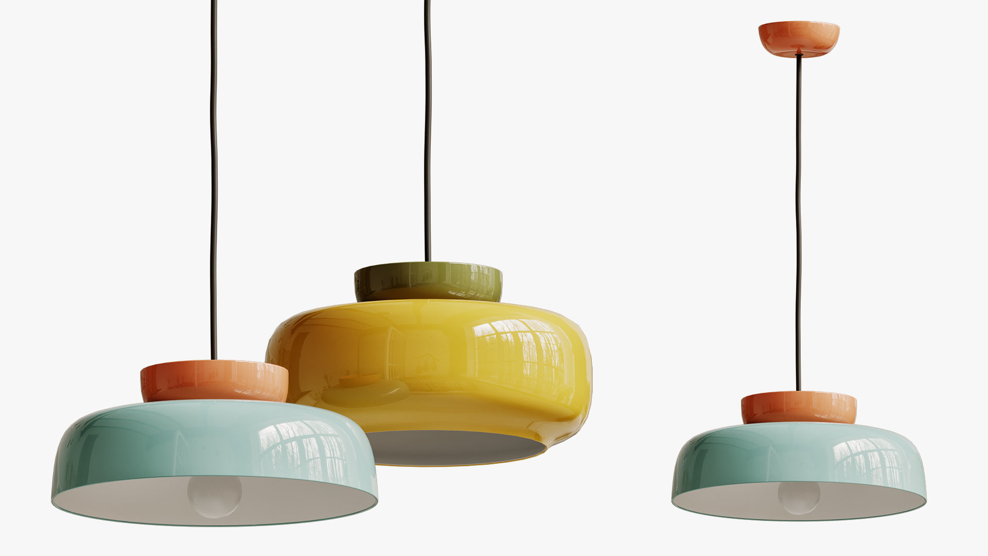 Maracana Pendant Light 3D model_1
