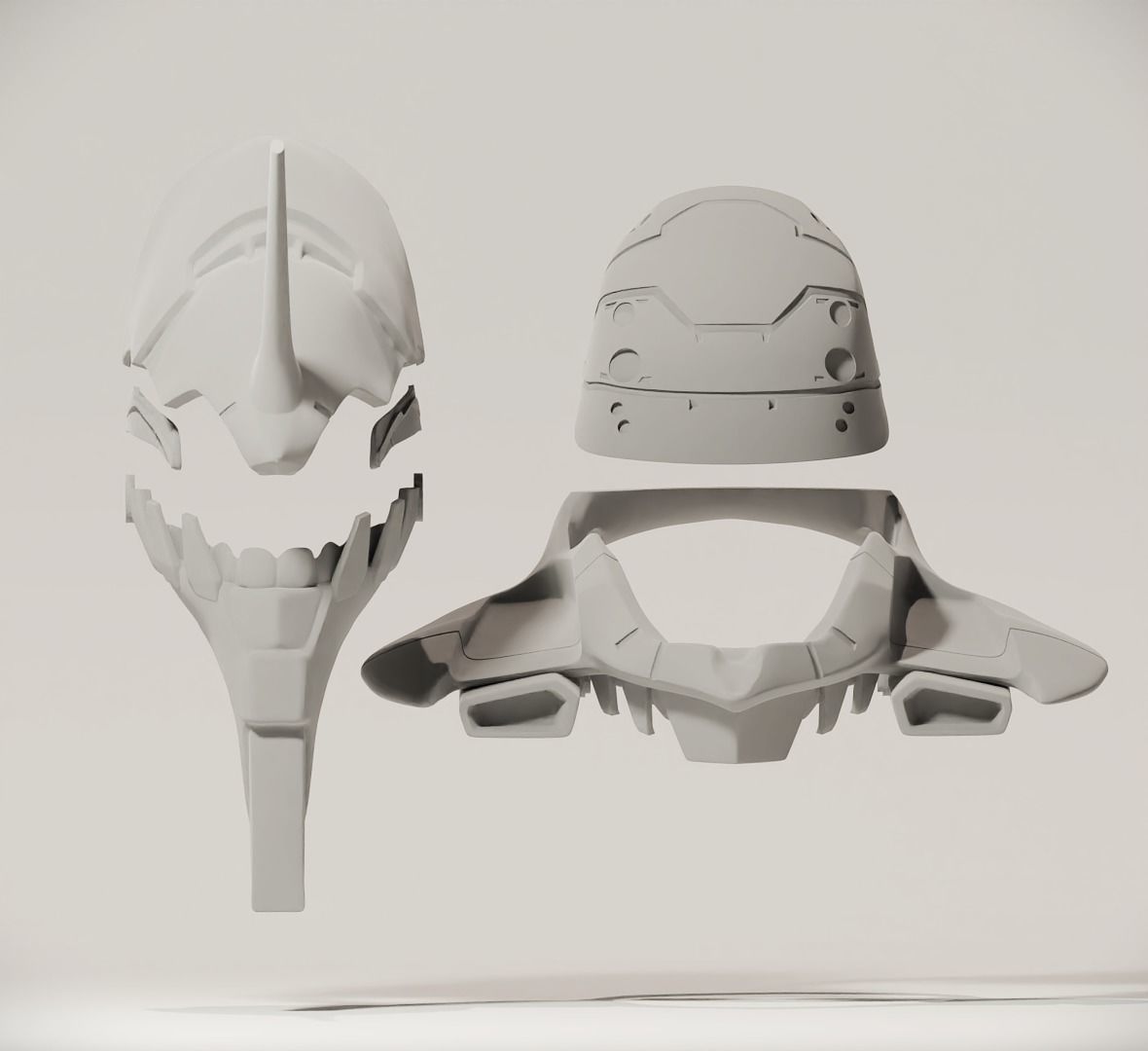 Evangelion 01 Cosplay Helmet 3D print model_2