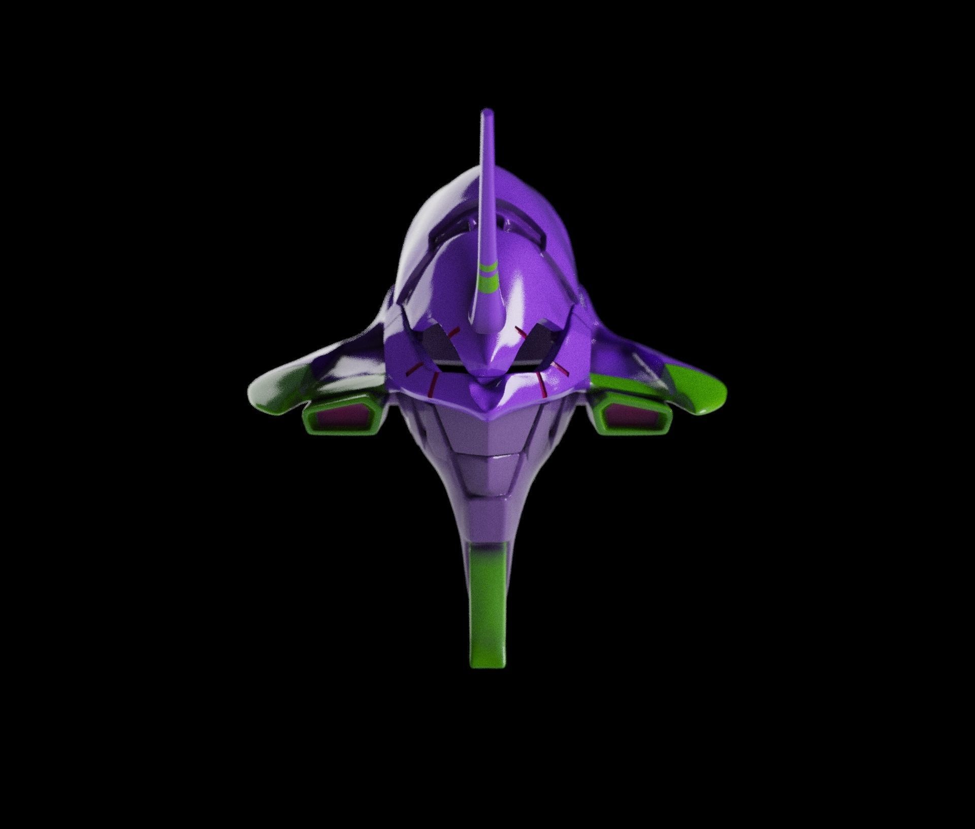 Evangelion 01 Cosplay Helmet 3D print model_4