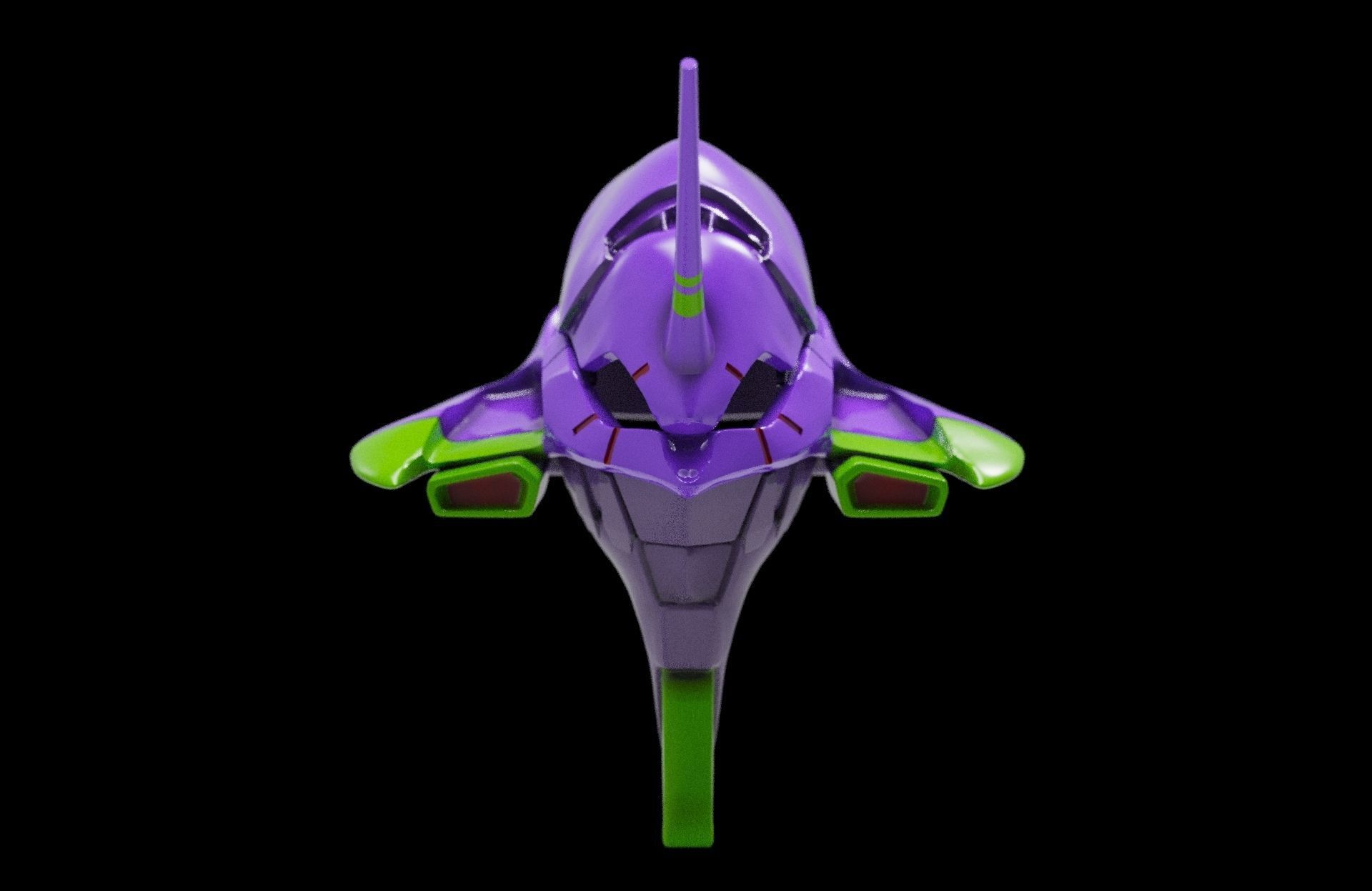 Evangelion 01 Cosplay Helmet 3D print model_3