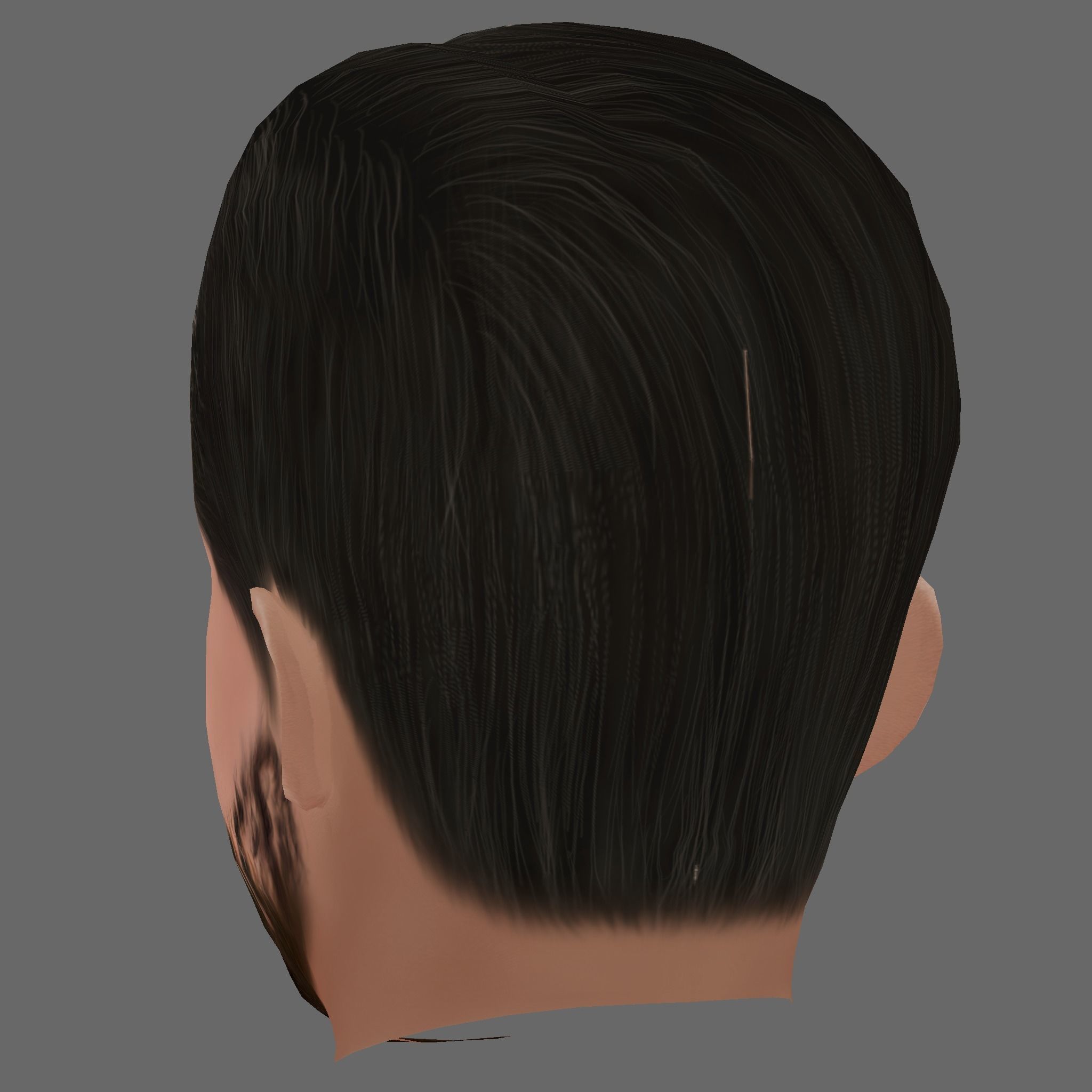 Keanu Reeves Head - Low poly head for game Low-poly 3D model_3