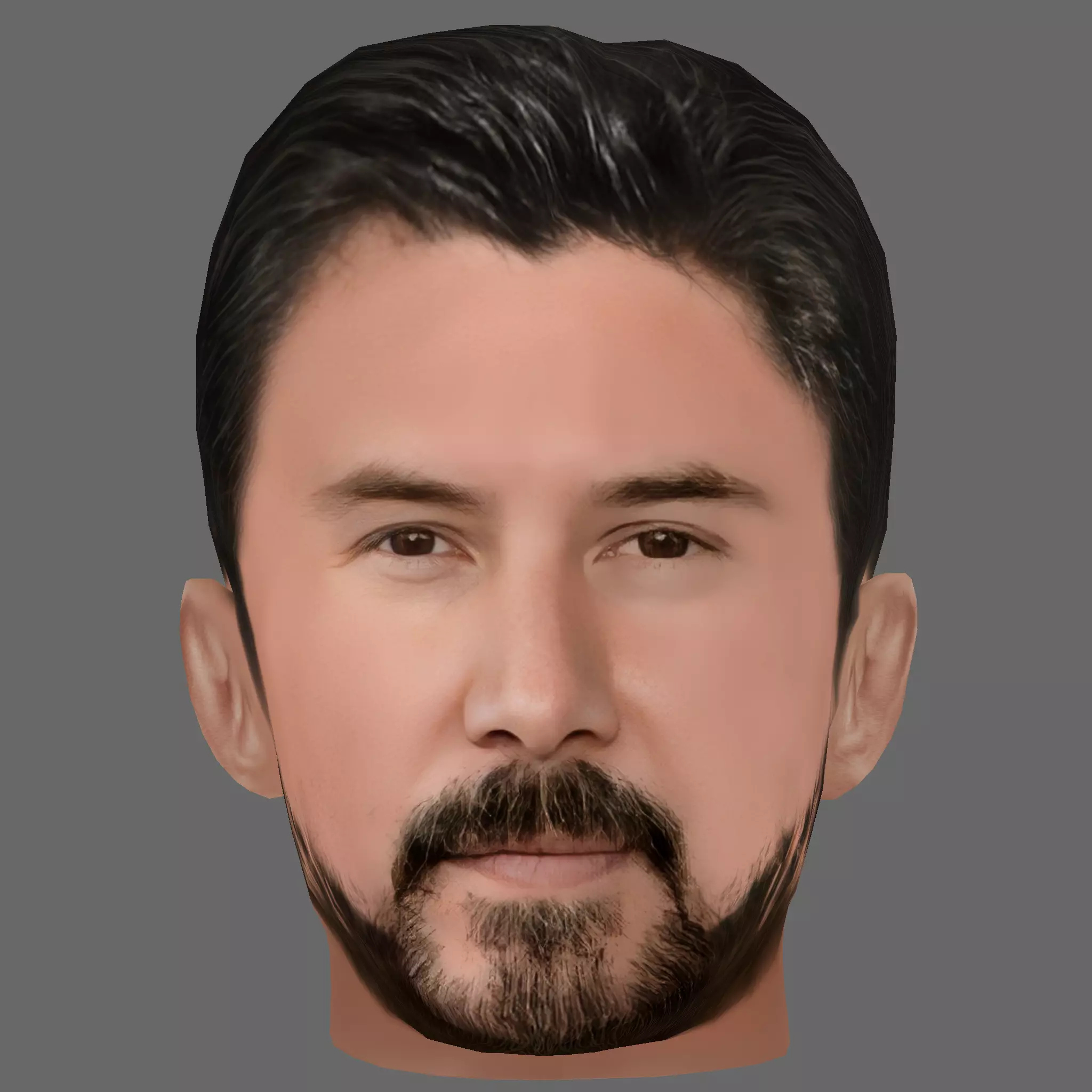 Keanu Reeves Head - Low poly head for game Low-poly 3D model_0