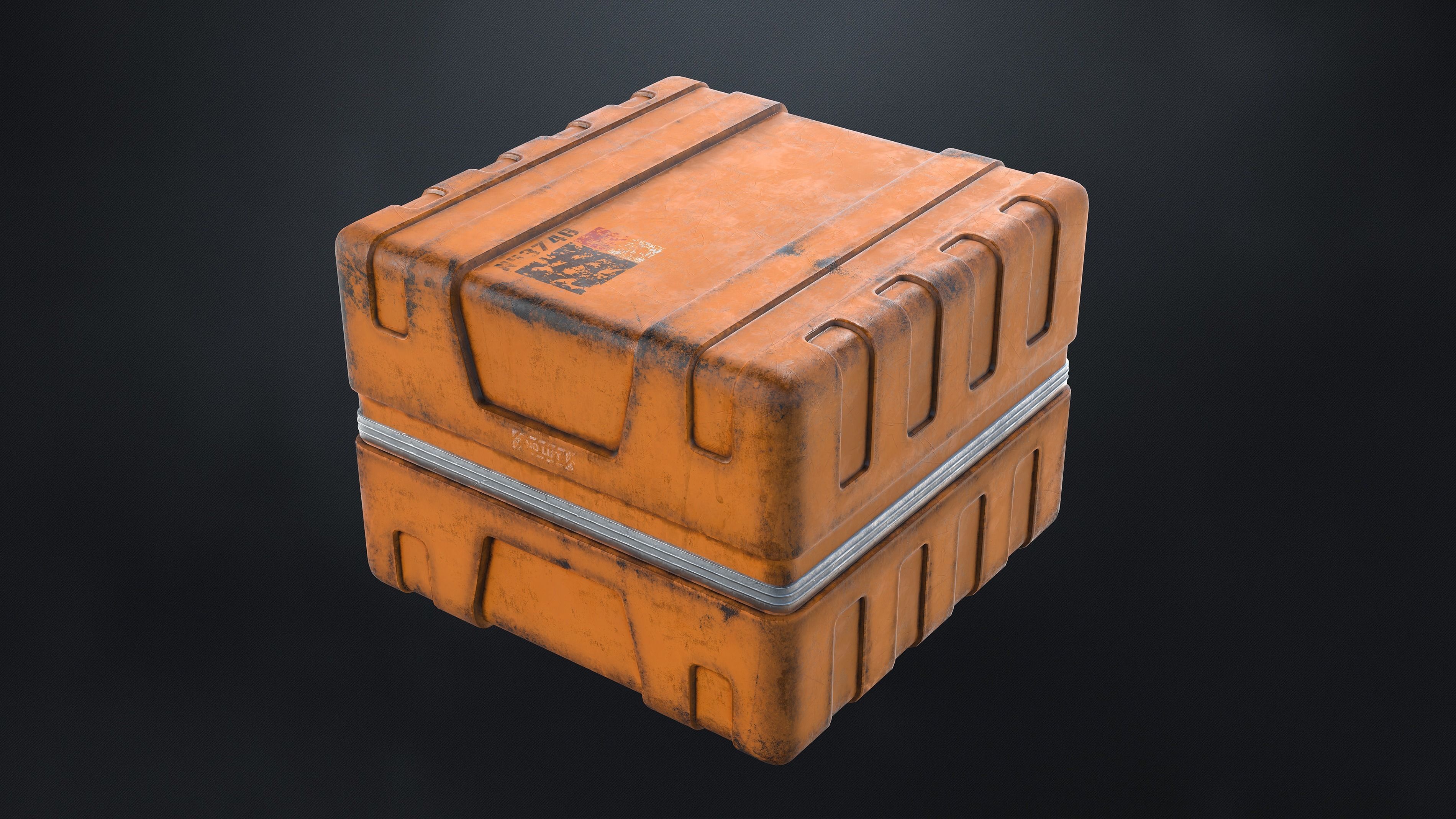 6 Scifi Storage Box Variations Low-poly 3D model_4
