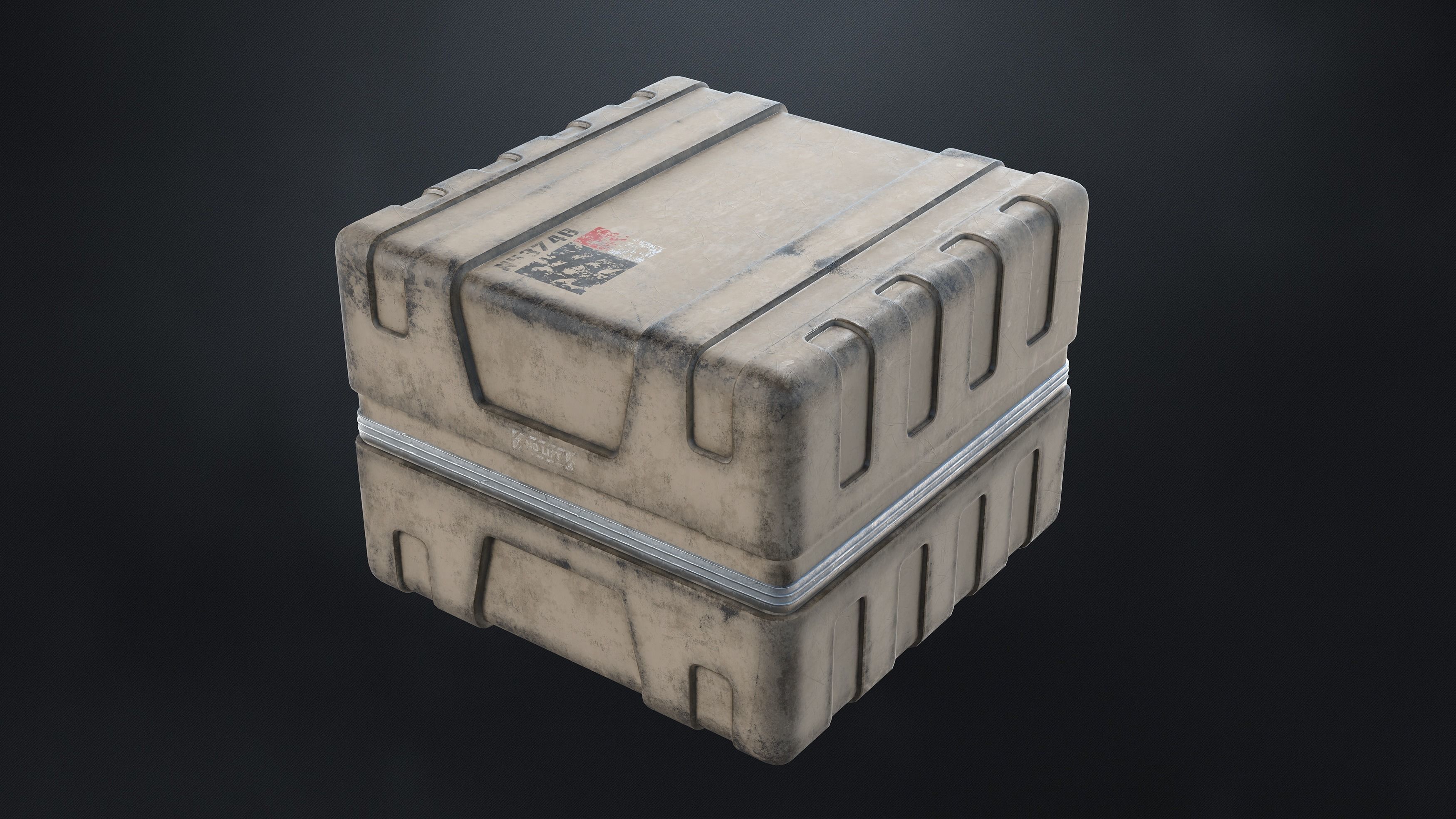 6 Scifi Storage Box Variations Low-poly 3D model_6