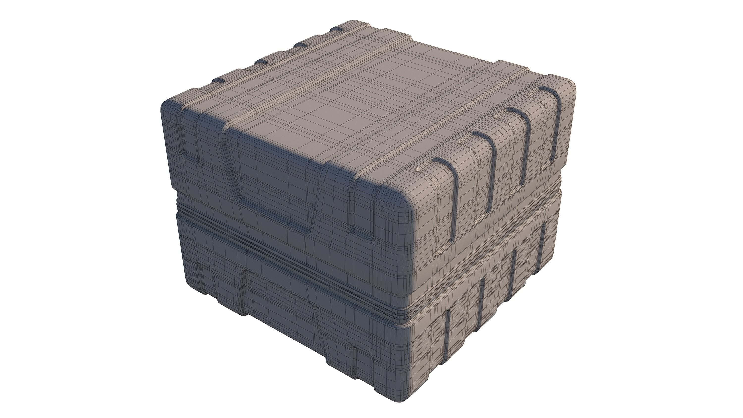 6 Scifi Storage Box Variations Low-poly 3D model_7