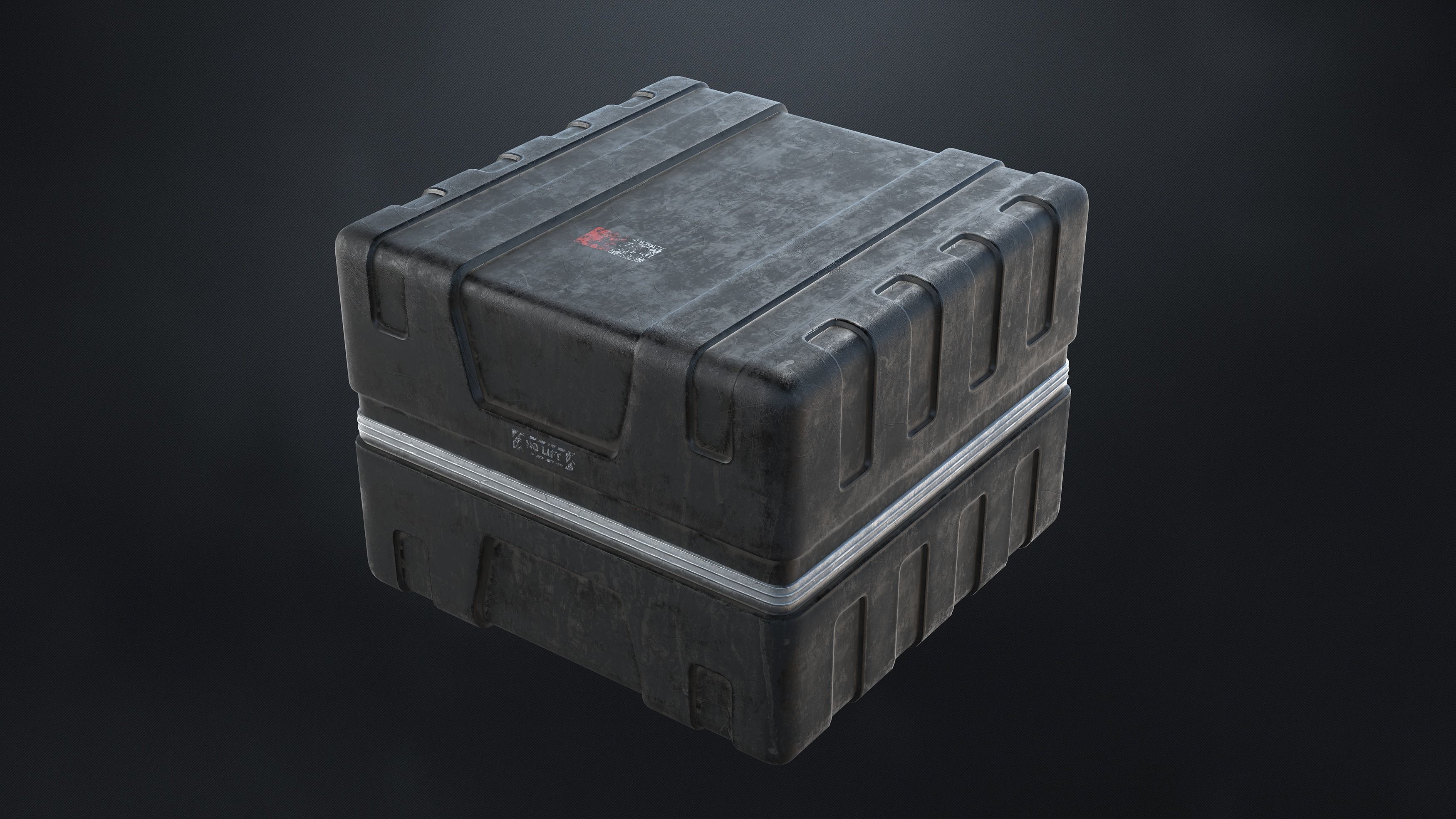 6 Scifi Storage Box Variations Low-poly 3D model_1