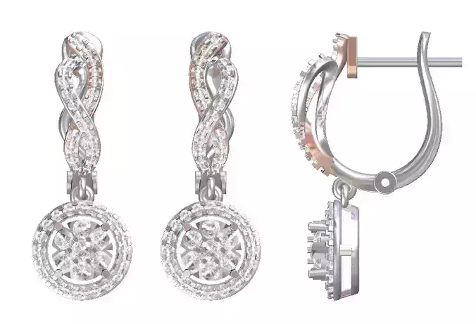 cluster diamond earrings