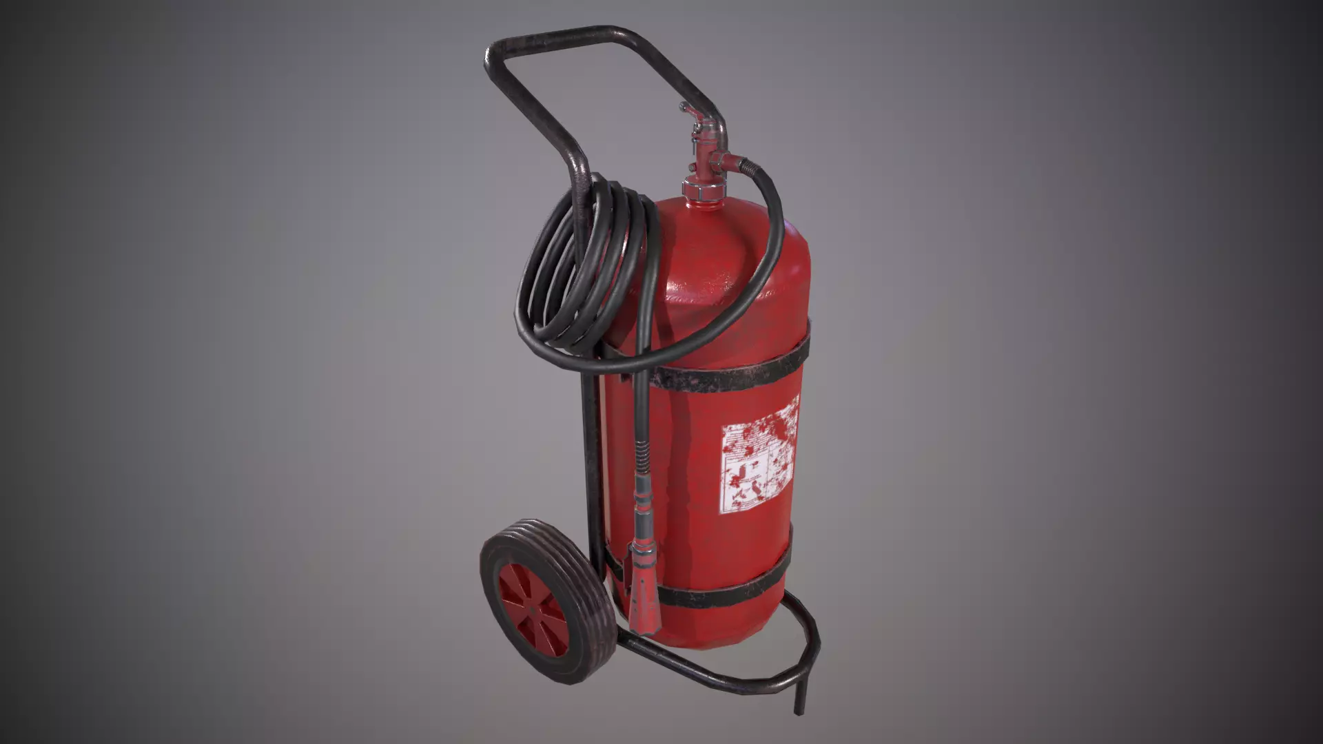fire extinguisher Low-poly 3D model