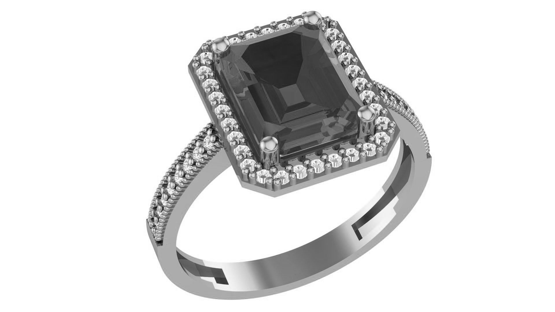 Halo Emerald Ring 3dm stl render details 3D print model_2