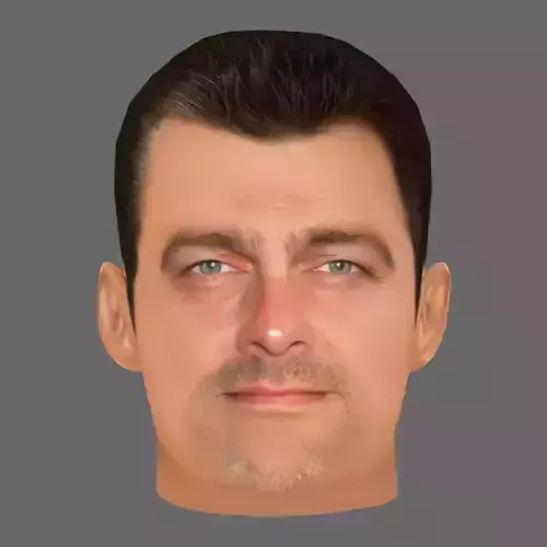 Ray Stevenson Head - Low poly head for game Low-poly 3D model