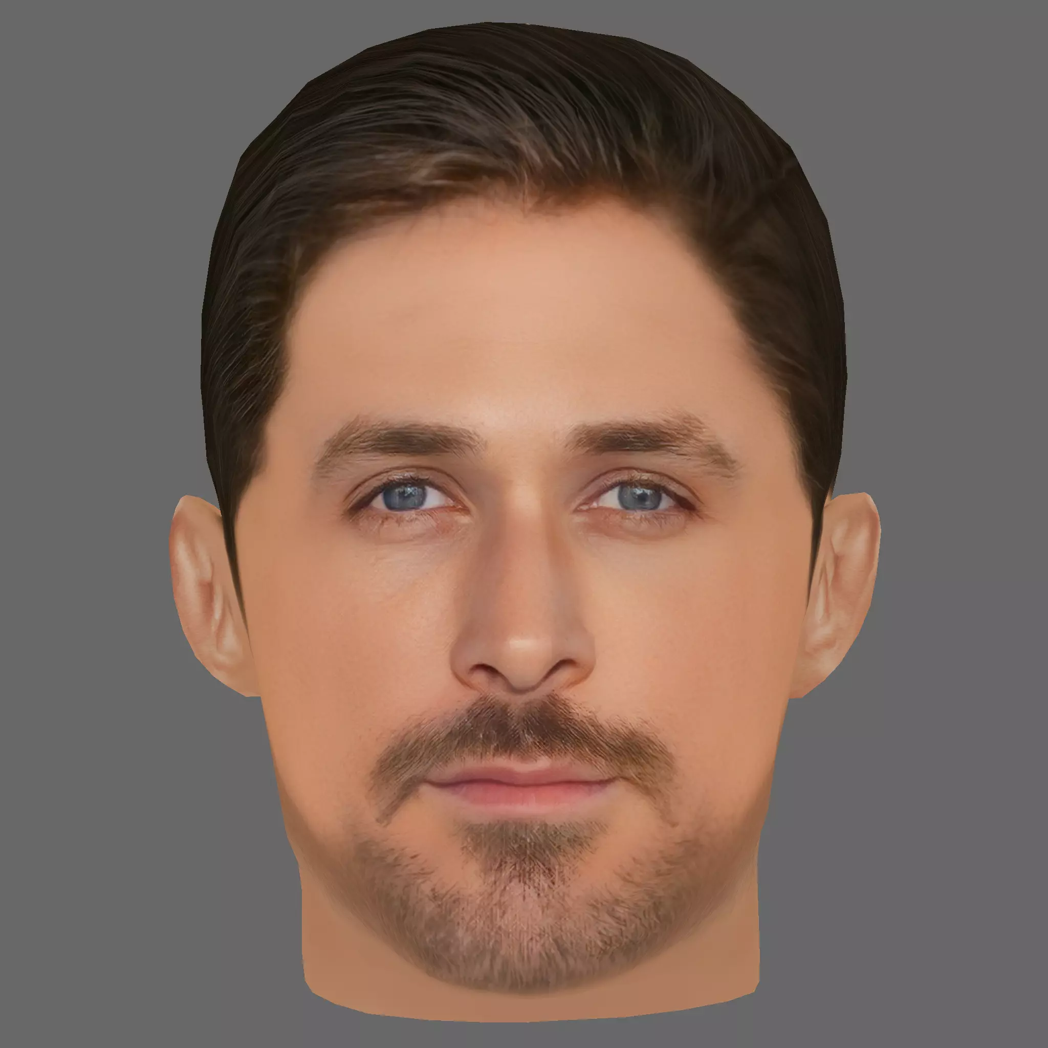 Ryan Gosling Head - Low poly head for game Low-poly 3D model_0