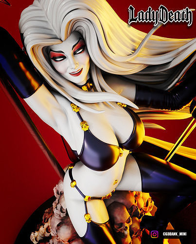 LADY DEATH STL FAN ART 3D print model