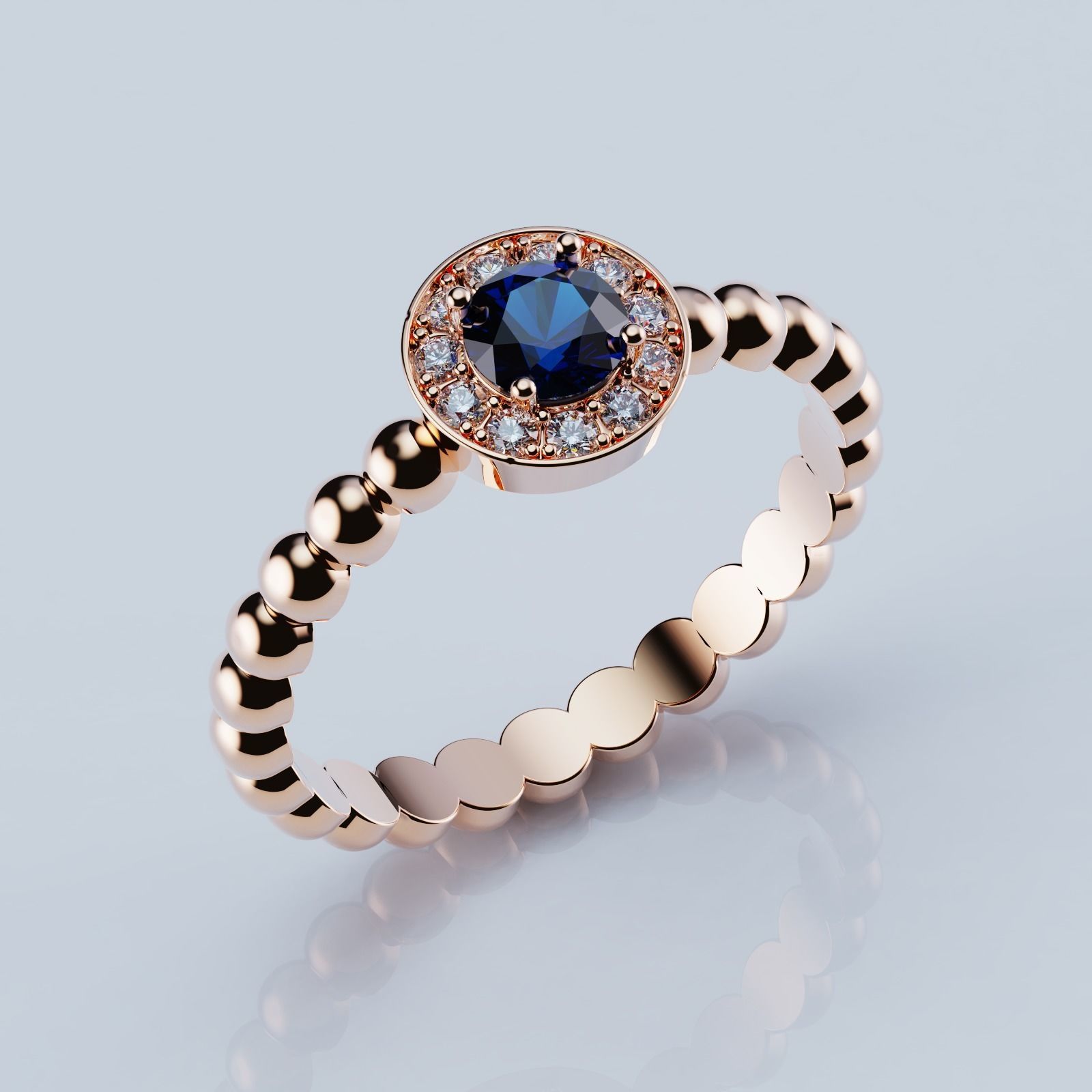 Rings Perlee Clovers All Sizes Collection 3D print model_2