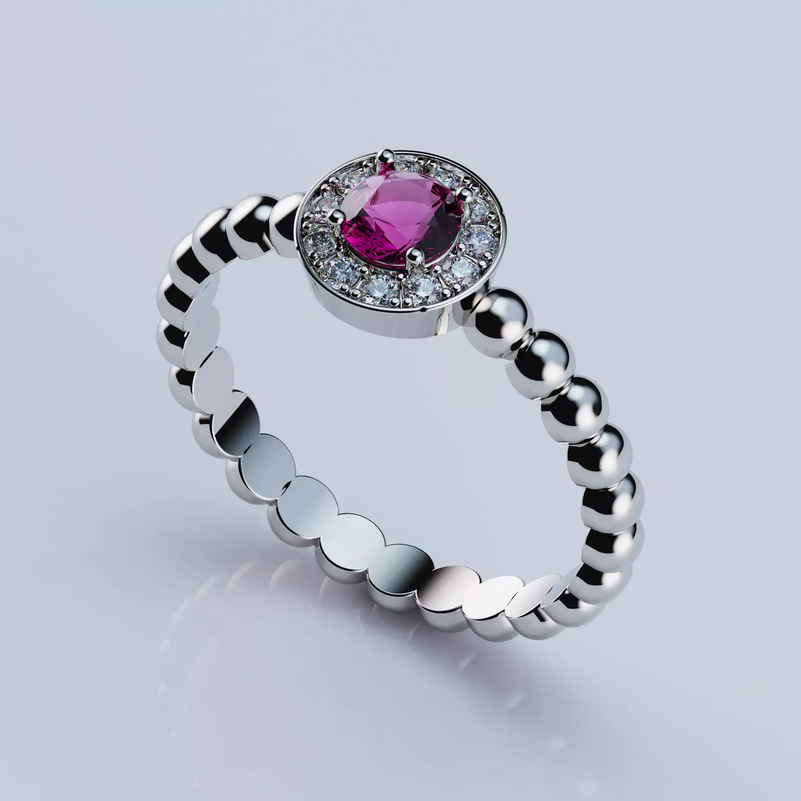 Rings Perlee Clovers All Sizes Collection 3D print model_0