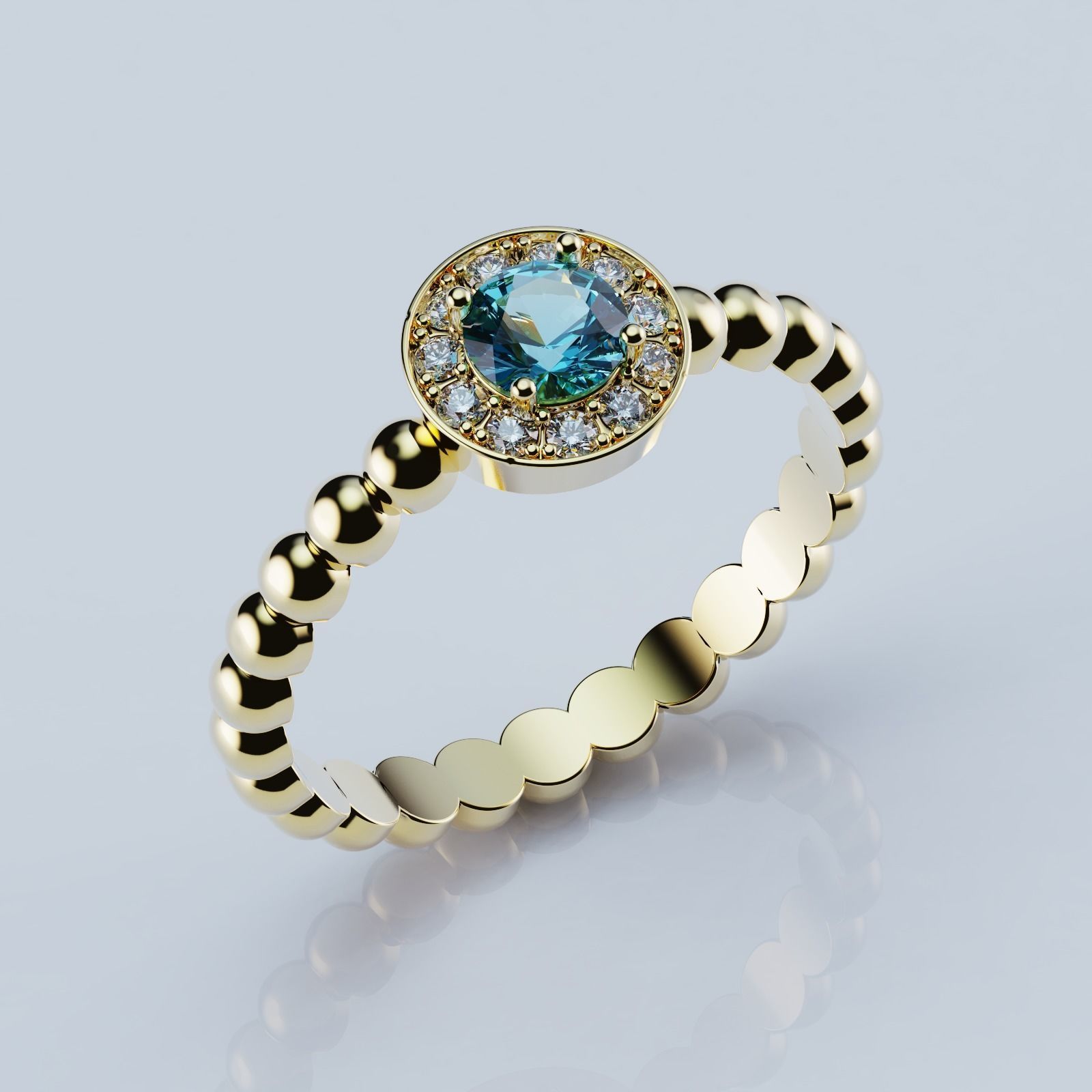 Rings Perlee Clovers All Sizes Collection 3D print model_4