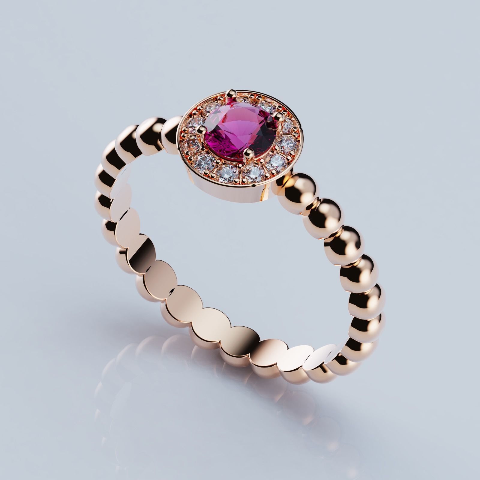 Rings Perlee Clovers All Sizes Collection 3D print model_1