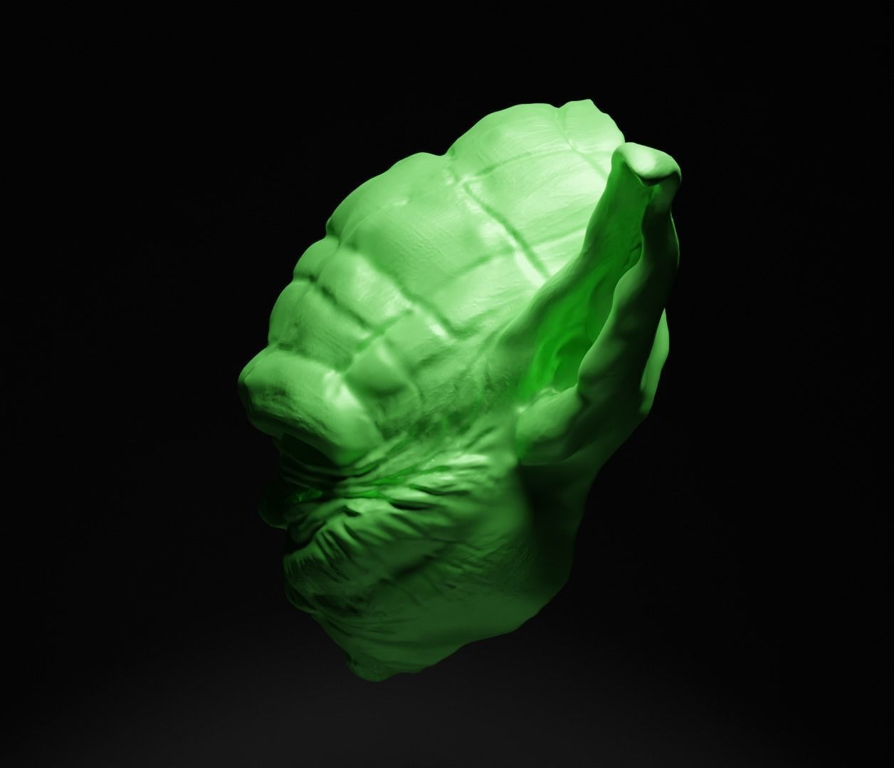 Yoda - Star Wars Cosplay Costume Face Mask 3D print model_32