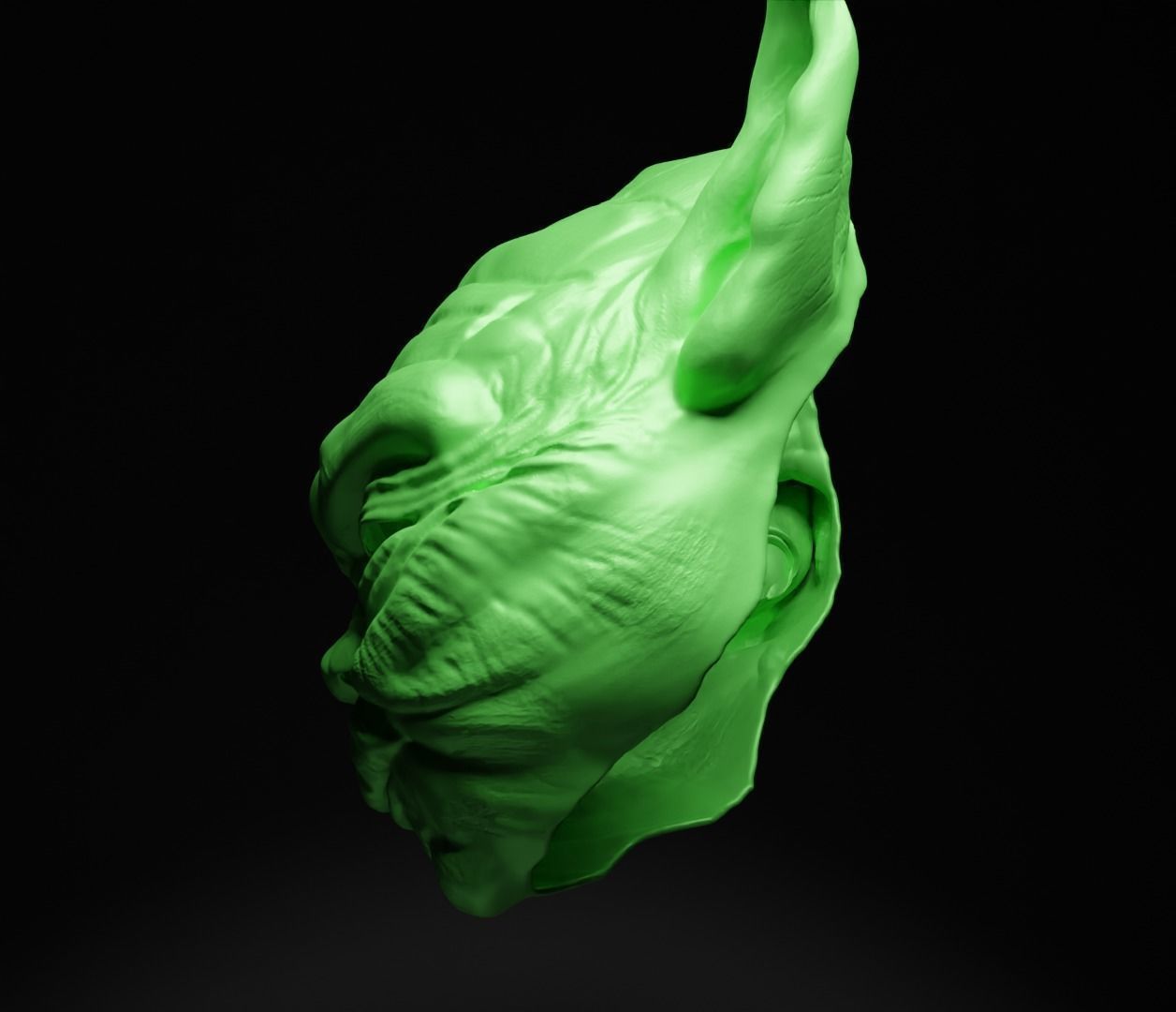 Yoda - Star Wars Cosplay Costume Face Mask 3D print model_33