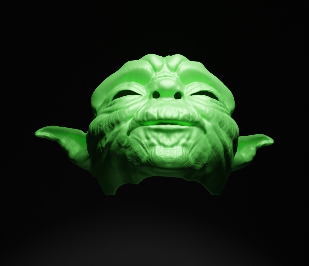 Yoda - Star Wars Cosplay Costume Face Mask 3D print model_21