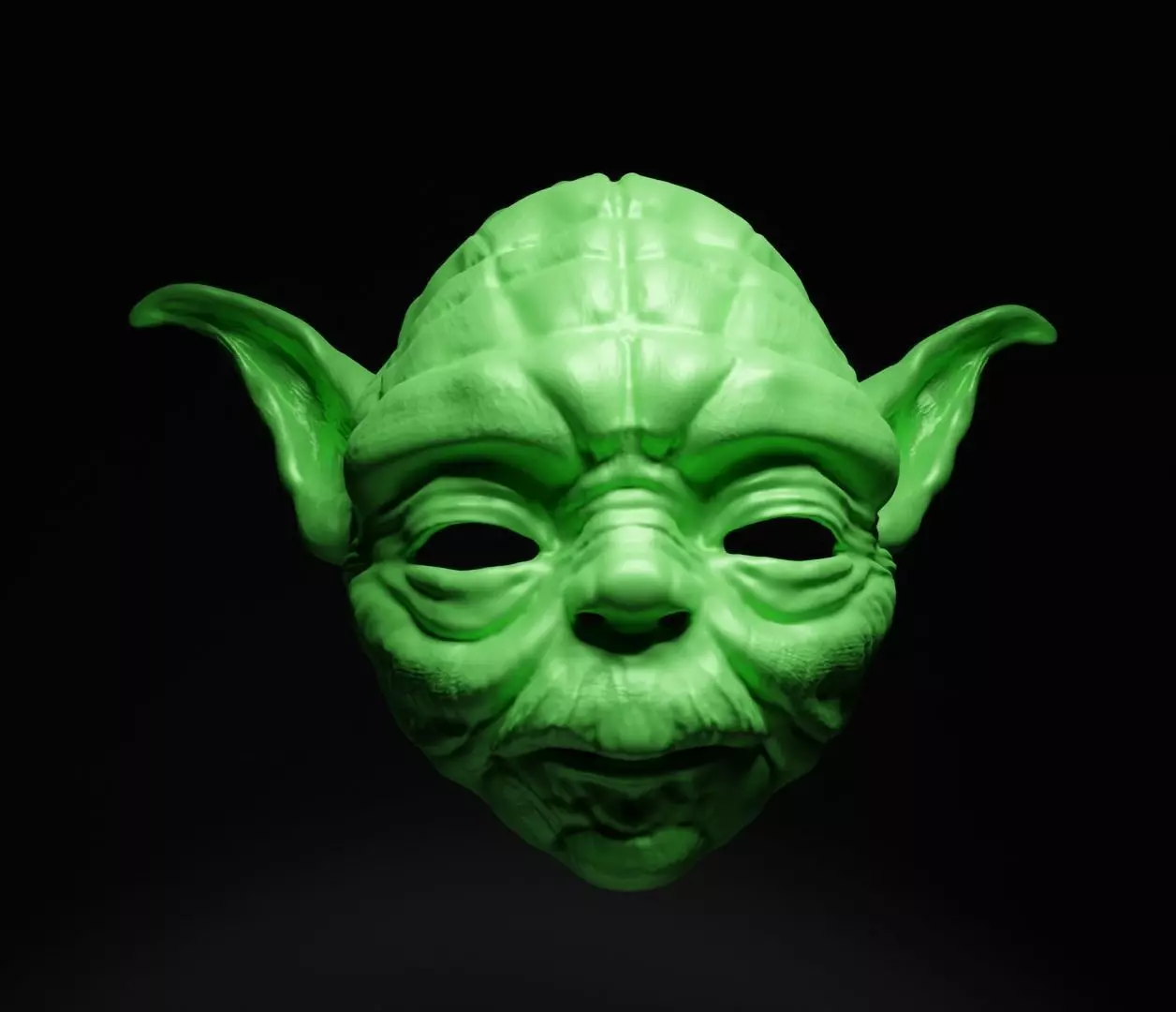 Yoda - Star Wars Cosplay Costume Face Mask 3D print model_0