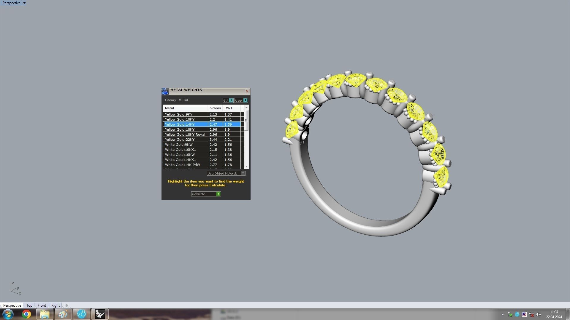 Stackable Diamond Ring 17 1mm 3D print model_9