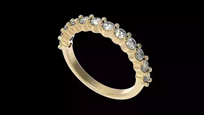 Stackable Diamond Ring 17 1mm 3D print model