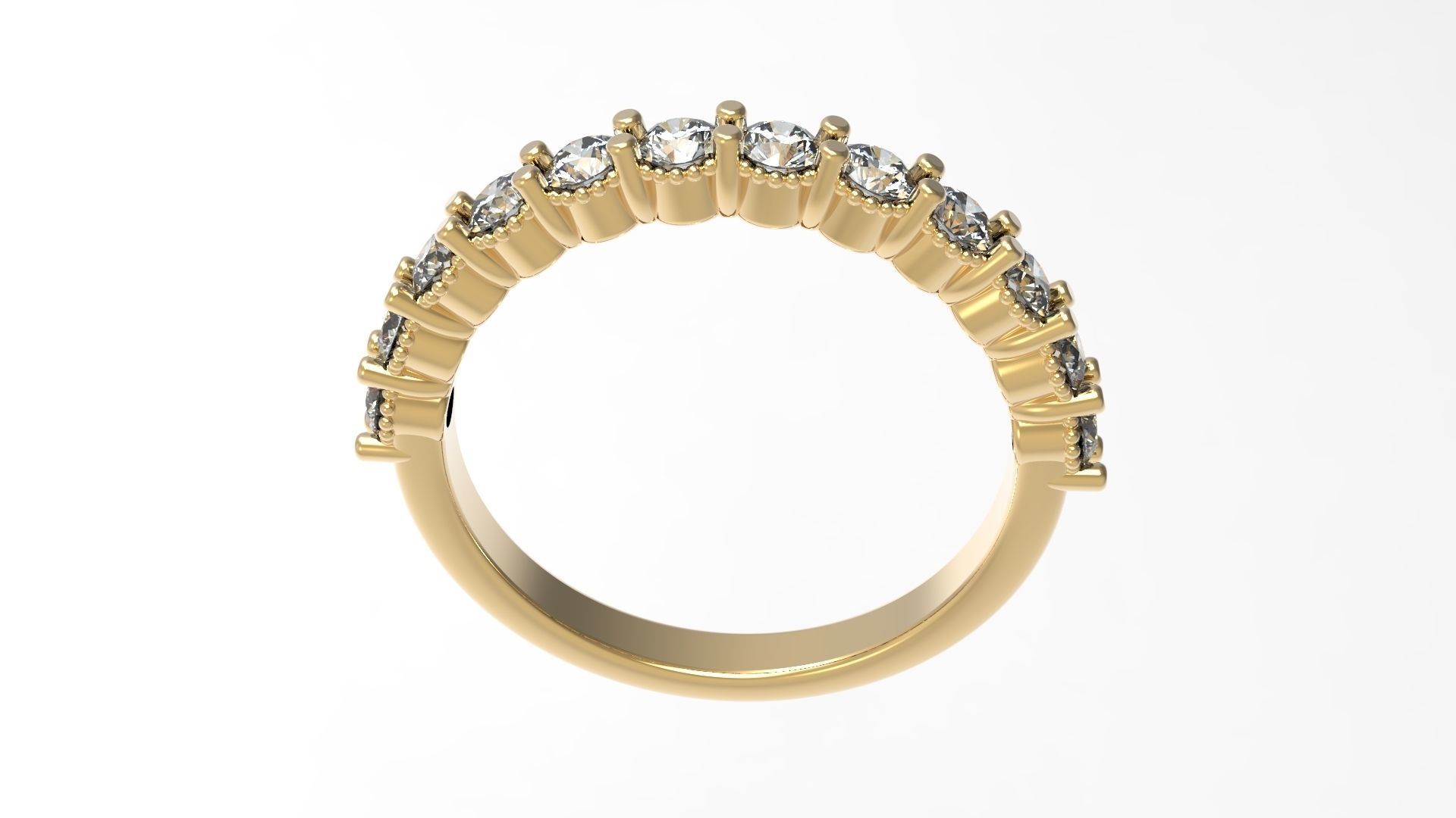 Stackable Diamond Ring 17 1mm 3D print model_4