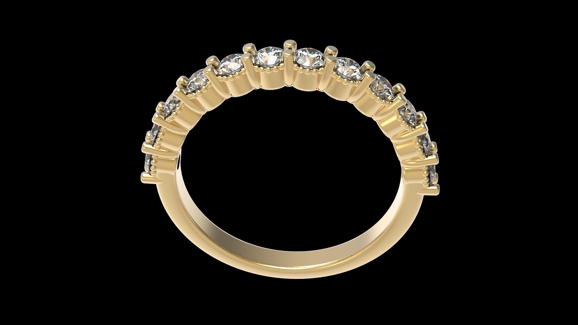 Stackable Diamond Ring 17 1mm 3D print model_1