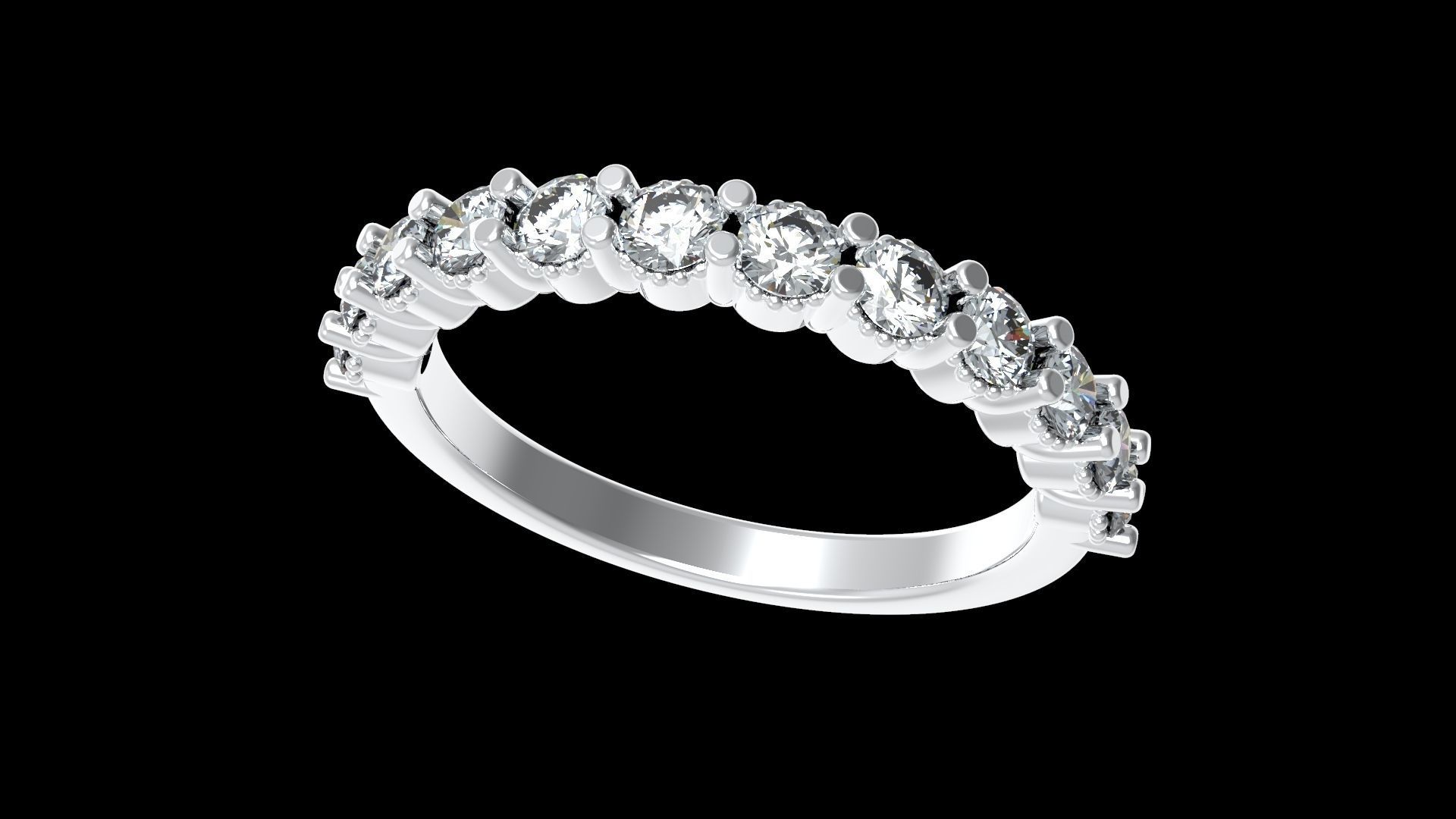 Stackable Diamond Ring 17 1mm 3D print model_2