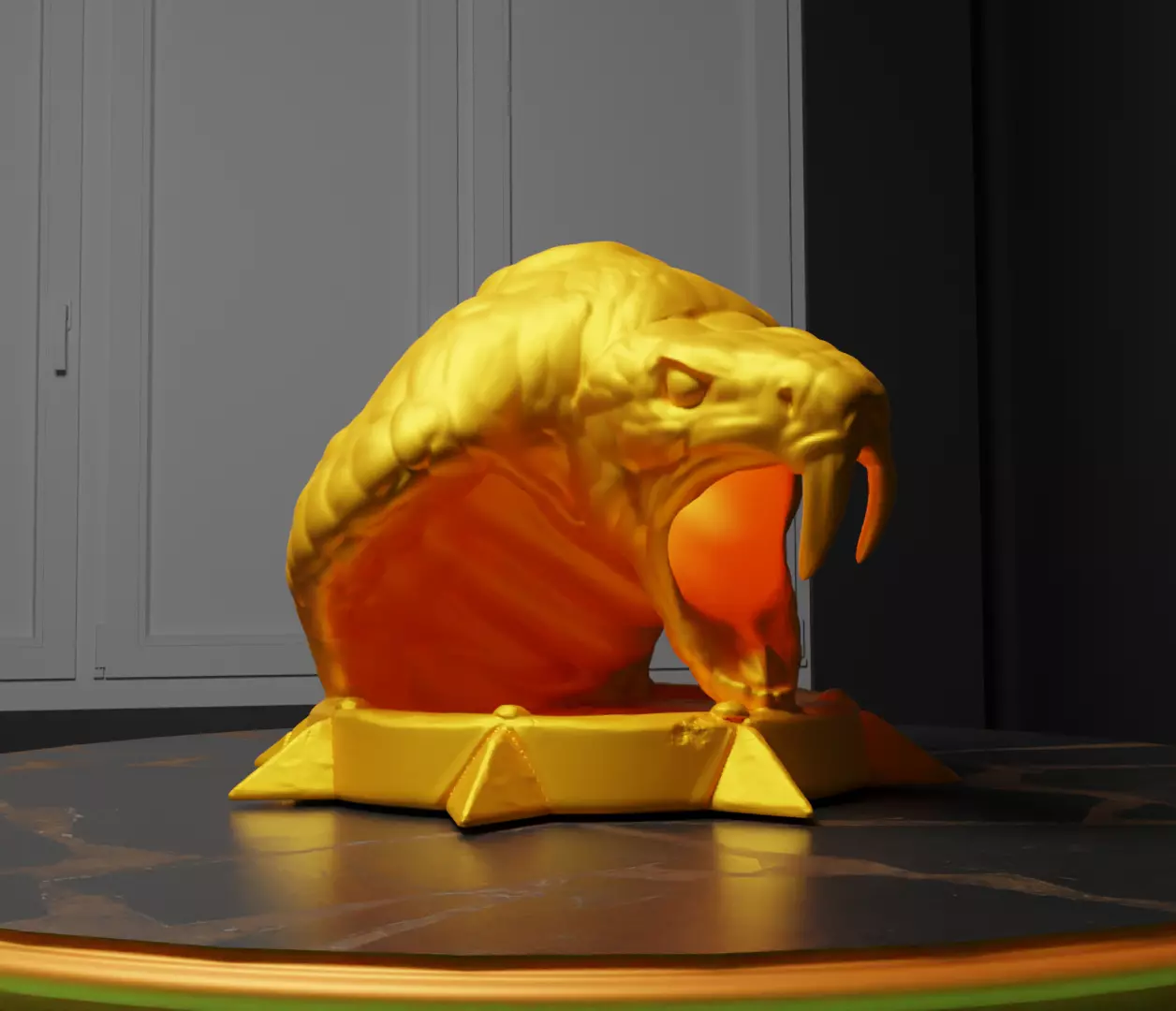 Snake DnD Dice Tower Animal Dice Tray Snake Dice Box Free 3D print model