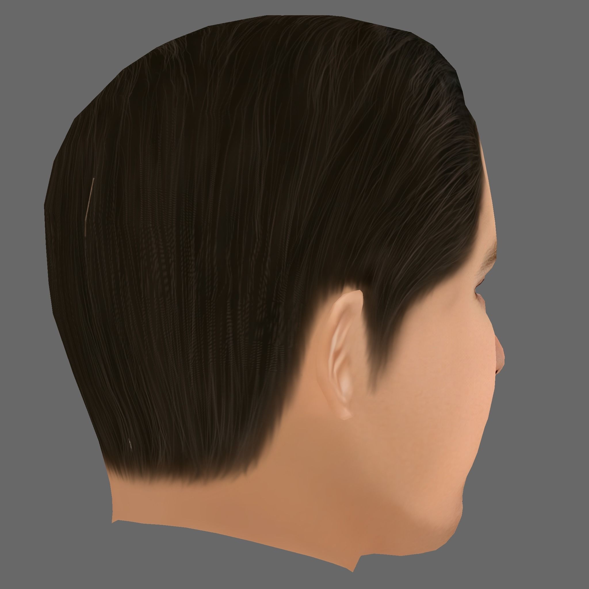 Tobey Maguire Head - Low poly head for game Low-poly 3D model_4